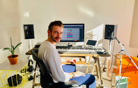 Mark Baechle with A17-M in his NYC studio