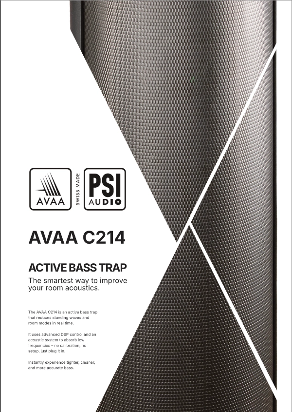 PSI Audio AVAA C214 Brochure Cover