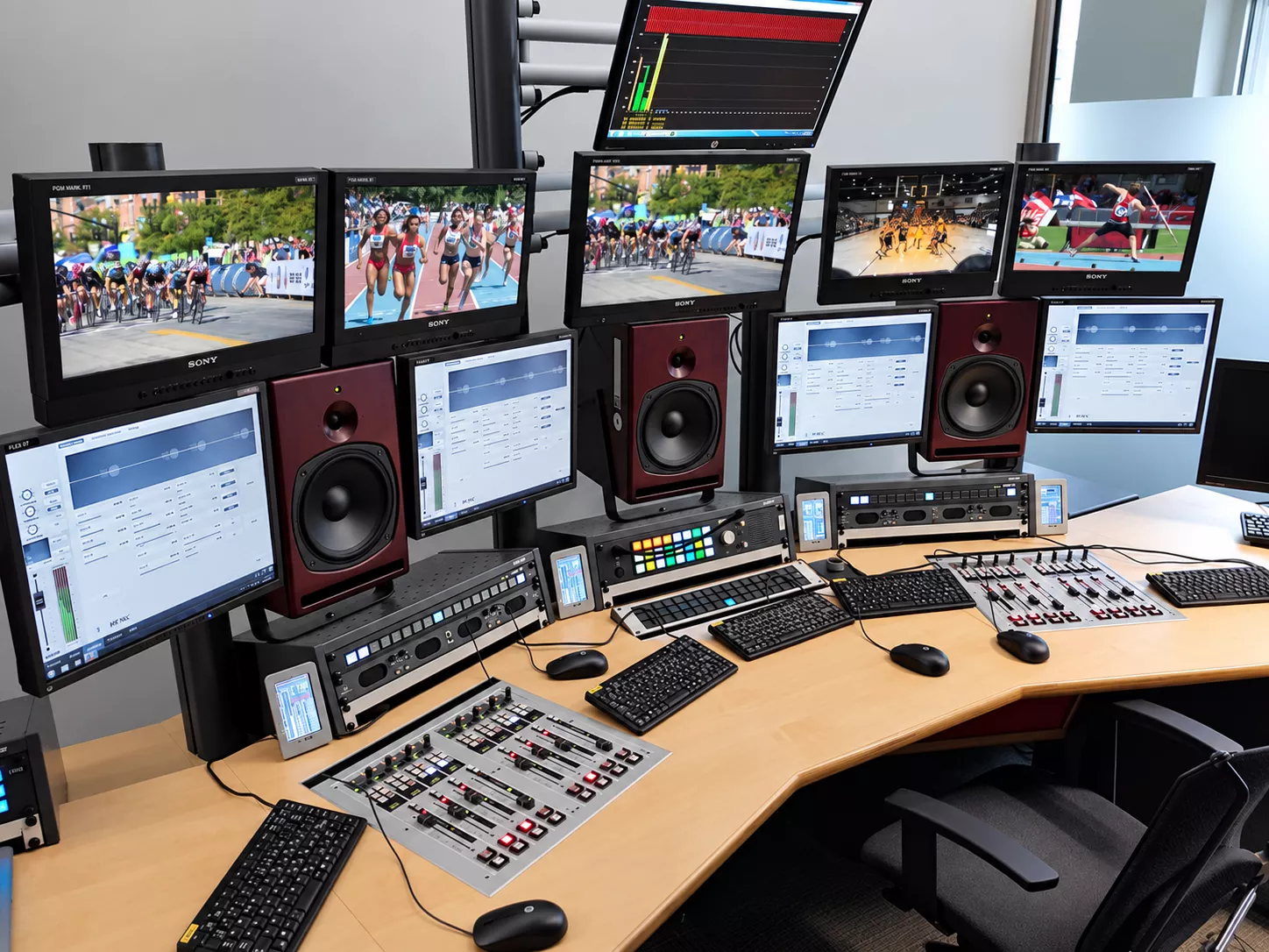 PSI Audio A21-M surround monitoring at RTS Radio Télévision Suisse Multimix